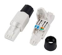 Techly Professional 621109 Plug Cat.6A RJ45 UTP Toolless con Copriconnettore Grigio