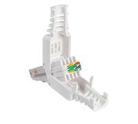 Techly Professional 621116 Plug Cat.6A RJ45 UTP Toolless con Copriconnettore Bianco