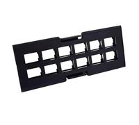 Techly Professional 621390 Pannello Frontale Adattatore 12 Posti SC/LC per Pannello Patch Nero