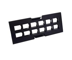 Techly Professional 621390 Pannello Frontale Adattatore 12 Posti SC/LC per Pannello Patch Nero