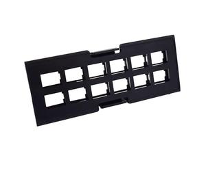 Techly Professional 621390 Pannello Frontale Adattatore 12 Posti SC/LC per Pannello Patch Nero