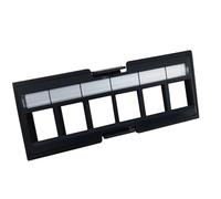 Techly Professional 621420 Pannello Frontale Adattatore 6 Posti RJ45 Keystone UTP per Pannello Patch Nero