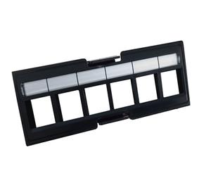 Techly Professional 621420 Pannello Frontale Adattatore 6 Posti RJ45 Keystone UTP per Pannello Patch Nero