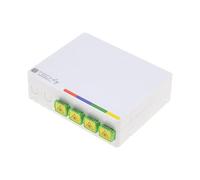 Techly Professional 621611 Scatola di Terminazione Ottica di Appartamento (STOA) FTTH per 4 Fibre SC-APC a Muro o Guida DIN Bianco