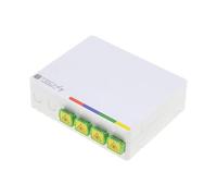 Techly Professional 621611 Scatola di Terminazione Ottica di Appartamento (STOA) FTTH per 4 Fibre SC-APC a Muro o Guida DIN Bianco