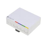 Techly Professional 621628 Scatola di Terminazione Ottica di Appartamento (STOA) FTTH per 4 Fibre 4 adattatori su Guida DIN Bianco