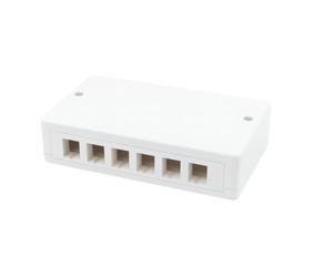 Techly Professional 622755 Box di Distribuzione 6/12 Porte Keystone Bianco