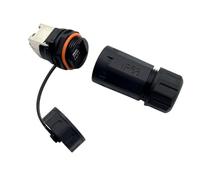 Techly Professional 622762 Frutto Toolless da Pannello RJ45 Cat.6 STP Impermeabile IP68 Nero