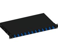 Techly Professional 623028 Cassetto Ottico 19" Scorrevole con 12 Bussole SC Simplex Monomodale Nero Nero