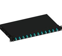 Techly Professional 623066 Cassetto Ottico 19" Scorrevole con 12 Bussole LC Duplex Multimodale OM3 Nero Nero