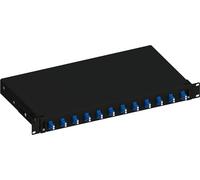 Techly Professional 623080 Cassetto Ottico 19" con 12 Bussole LC Duplex Monomodale OS2 Nero Nero