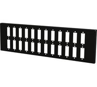 Techly Professional 623189 Piastra Adattatrice per 24 Adattatori a Bussola SC Duplex o 24 LC-Quad, Nera Nero