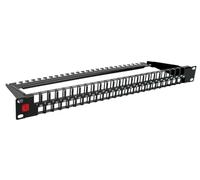 Techly Professional Pannello Patch Modulare Senza Frutti 48 posti 1 HE Nero