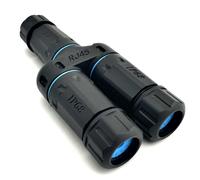 Techly Professional 369168 Connettore Adattatore Cat.6 RJ45 1F/2F Configurazione 1:1 Impermeabile IP68 Nero