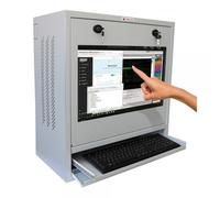 Techly Professional Armadio di sicurezza per PC, monitor touch LCD e tastiera Grigio senza vetro