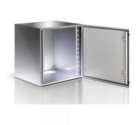 Techly Professional Armadio Rack 19'' a muro 10U grigio IP65 porta cieca prof. 400 mm
