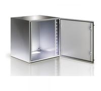 Techly Professional Armadio Rack 19'' a muro 10U grigio IP65 porta cieca prof. 400 mm