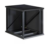 Techly Professional Armadio Rack 19'' a Muro 13U P 800mm L 600mm Porta Vetro Ner