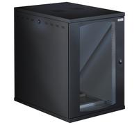 Techly Professional Armadio Rack 19'' a Muro 16U P 800mm L 600mm Porta Vetro Ner