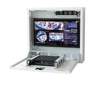 TECHLY PROFESSIONAL box di sicurezza per DVR e videosorveglianza bianco con doppia serratura anti-intrusione e staffa 19" 1U regolabile per apparecchiature