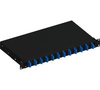 Techly Professional 623035 Cassetto Ottico 19" Scorrevole con 12 Bussole SC Duplex Monomodale Nero Nero