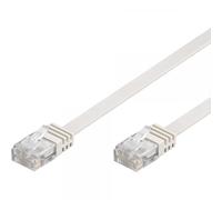 Techly Professional Cavo di Rete Patch Piatto in CCA Cat.5E Bianco UTP 1m