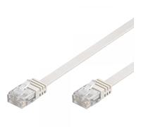 Techly Professional Cavo di Rete Patch Piatto in CCA Cat.5E Bianco UTP 3 metri