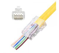 Techly Professional 621048 Confezione 100 Plug modulari RJ45 Passanti Cat6 UTP Trasparente