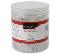 Techly Professional Confezione 100 Plug RJ45 UTP per Cavo Rigido Cat.6