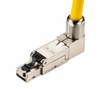 Techly Professional Connettore Plug RJ45 8P8C Cat.6A Schermato STP con Angolo di