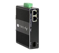 Techly Professional Convertitore Ethernet Industriale Gigabit 2 porte RJ45 a 1 p