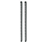 Techly Professional 369625 Coppia di Staffe Montanti Supplementari per Armadi Flat Pack 12 unità Nero