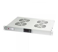 Techly Professional Gruppo 4 Ventole 1U per Rack 19'' con Termostato LED Grigio
