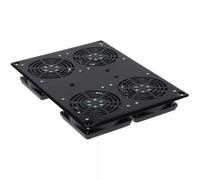 Techly Professional 106435 Gruppo di 4 Ventole a Soffitto per Rack 19" NetRack Nero