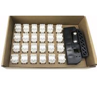 Techly Professional Kit 24 Frutti Cat.6A UTP 180° Keystone con Pinza Crimpat