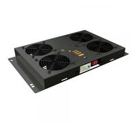 Techly Professional Kit di Ventilazione a Soffitto per Rack 19'' 4 Ventole Nero