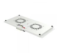 Techly Professional 364989 Kit di Ventilazione a Soffitto per Rack 19" IP55 2 Ventole Grigio Grigio