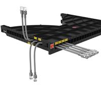 Techly Professional 367720 Mensola Gestione Cavi su Rack 19" 24 Porte P.800 mm Nero