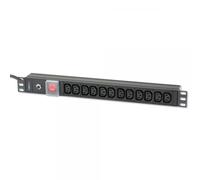 Techly Professional Multipresa 12 Posti VDE da Rack 19'' con Interruttore Spina