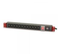 Techly Professional Multipresa 12 Posti VDE da Rack 19'' con Interruttore Spina