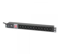 Techly Professional Multipresa 12 Posti VDE da Rack 19'' con Interruttore Spina