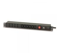 Techly Professional Multipresa 4 IT + 6 VDE da Rack 19'' con Interruttore Spina