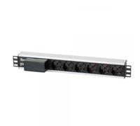 Techly Professional Multipresa 6 Posti da Rack 19'' con Magnetotermico Spina Ita