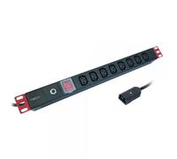 Techly Professional Multipresa 8 Posti C13 da Rack 19'' con Interruttore e Prote