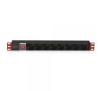 Techly Professional Multipresa per rack 19'' 8 posti con interruttore e spina C20