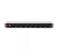 Techly Professional Multipresa 8 Posti da Rack 19'' con Interruttore Spina Itali