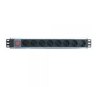 Techly Professional Multipresa 8 Posti da Rack 19'' con Interruttore Spina Schuk