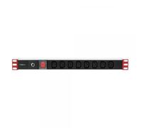 Techly Professional Multipresa 8 Posti da Rack 19'' Spina Schuko Angolata 1U