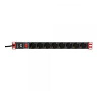 Techly Professional Multipresa 8 Posti da Rack 19'' Spina Schuko Angolata 1U