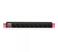 Techly Professional Multipresa 9 Posti da Rack 19'' con Interruttore Spina Itali